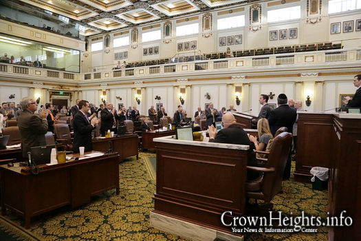 The Oklahoma House of Representatives gave a standing ovation Thursday on behalf of Jewish support from around the country in the wake of the devastating tornado that struck their state.