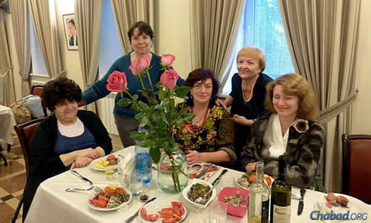 Irina Vagner, left, with friends in Tula, Russia.