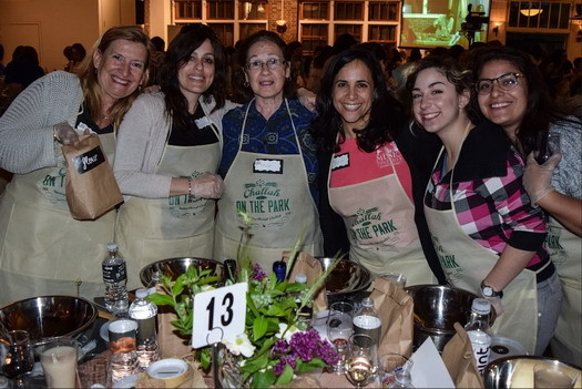 Women from the Chabad of Brooklyn Heights and the Congregation of B'nai Avraham. From left: Carina Rimland, Shternie Raskin, Rivolye Alex, Naomi Weinberger, Tova Weinberger and Dina Mor.