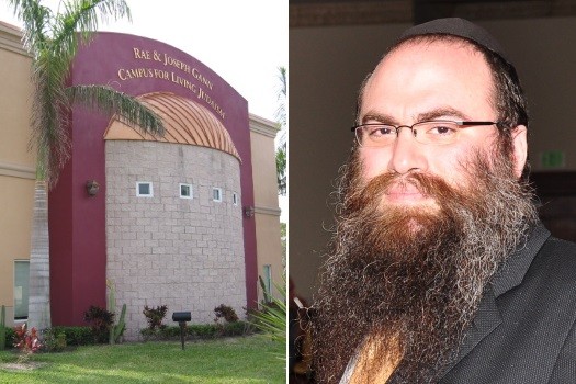 Right: Rabbi Sholom Ciment. Left: Chabad of Boynton Beach.