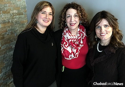 From left: Dr. Sarah Kranz-Ciment of the Ruderman Chabad Inclusion Initiative, her colleague Shelly Christensen and Nechama Shemtov, director of education and women’s issues at American Friends of Lubavitch (Chabad) in Washington, D.C.