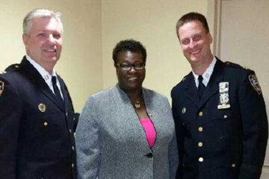 Captain Norman Grandstaff (right) with Captain Thomas Burke, a former Executive Officer of the 71st Precinct.