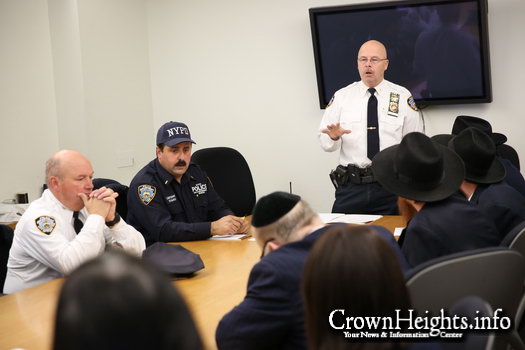 Inspector George Fitzgibbon at a security meeting with school administrators following the terror attack in San Bernedino, California.