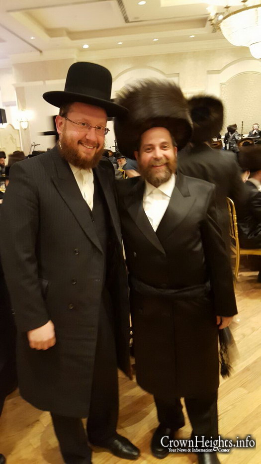 Levi Gombo with Yoily Glick, owner of Glicks Bakery in Crown Heights.