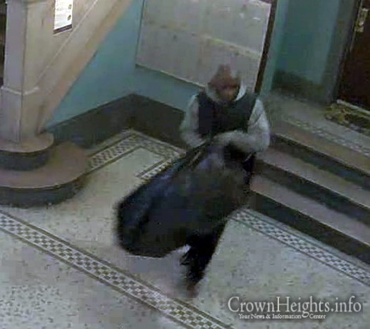 The suspect captured on camera inside 1324 Carroll Street on 4/12/16 stealing packages throughout the building.
