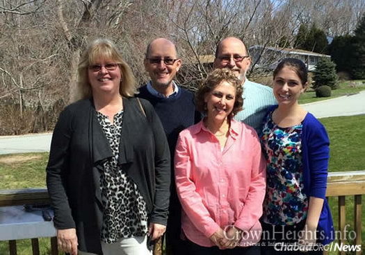 In Connecticut are, from left: Deanna Lieberman’s aunt and uncle from Kentucky, Lisa and John Lieberman; her parents, Lauren and Andrew Lieberman; and Deanna.