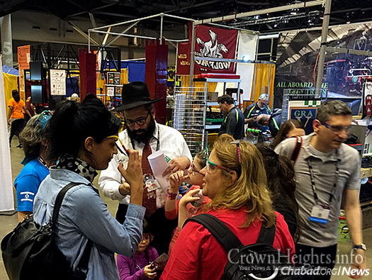 Rabbi Hershey Novack, director of the Chabad House at Washington University in St. Louis, observed some of the competition and organized a meal for 350 people at the America’s Center Convention Complex downtown.