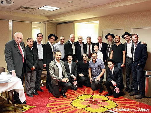 Jewish conference-goers gather for a photo before the meeting two years ago, when Chabad events were held at a Hilton Garden Inn.