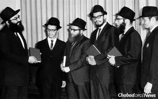 American-born Rabbi I.D. Groner at left