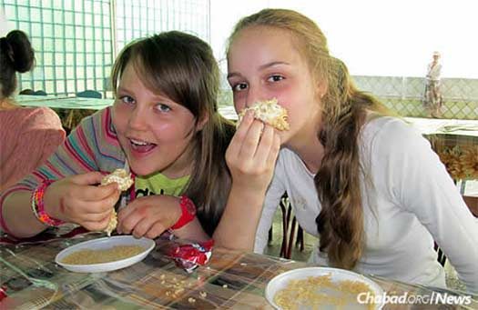 In the current economic climate in Ukraine, parents are relieved knowing their children get three nourishing meals a day at camp, plus snacks.