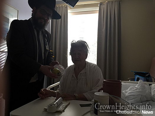 Rabbi Feldman met Hacker this fall while delivering Rosh Hashanah packages of apples and honey to a local hospital.
