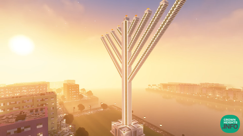 Minecraft Menorah Chanukah Menorah Goes Virtual With Minecraft Menorah Re-Build ...