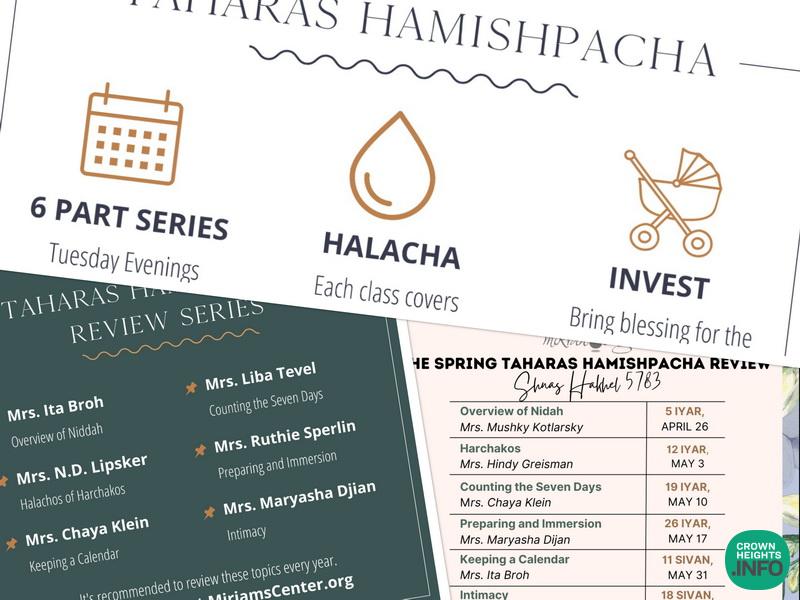 Mikvah.org: Taharas Hamishpacha Review Course Continues This Week With 5th Class
