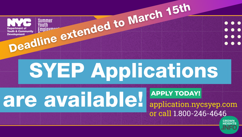 Summer Youth Employment Program (SYEP) Applications Extended to March 15