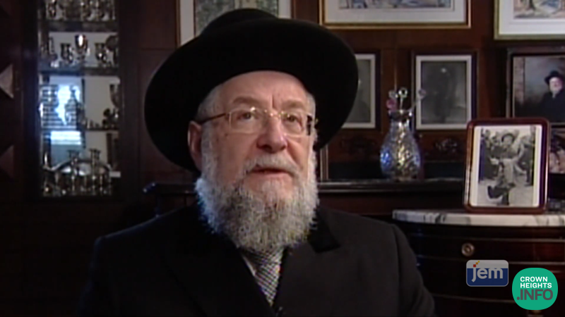 JEM: The Rebbe and Former Israeli Chief Rabbi Yisroel Meir Lau ...