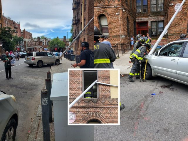 Elderly Man Suffers Medical Episode, Crashes His Car Into Pole in Crown ...