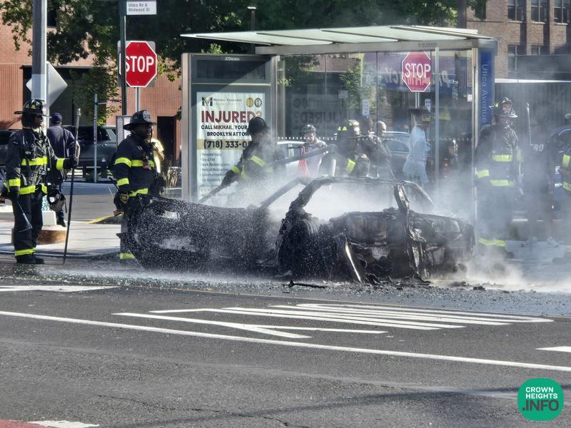 Car Fire Covers Southern Crown Heights With Smoke Monday