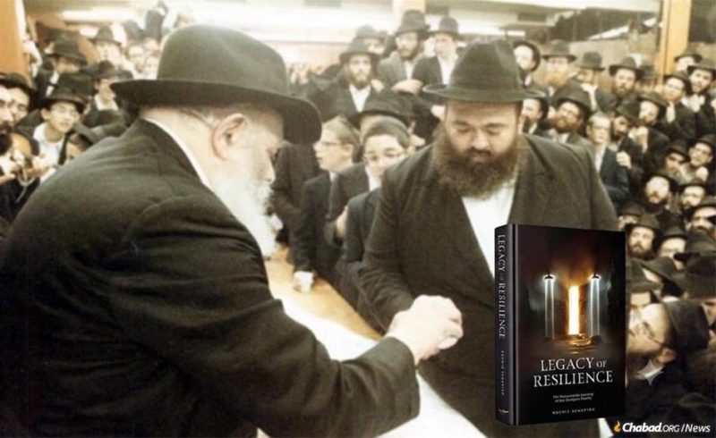 Decades after losing his father, Rabbi Levi Yitzchak Schapiro (pictured receiving kos shel bracha from the Rebbe), when he was only six years old, Nuchie Schapiro wrote Legacy of Resilience to discover the man he never got to know.